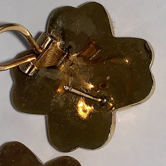 14 Kt Gold X Shaped Earrings - Picture 6 of 14